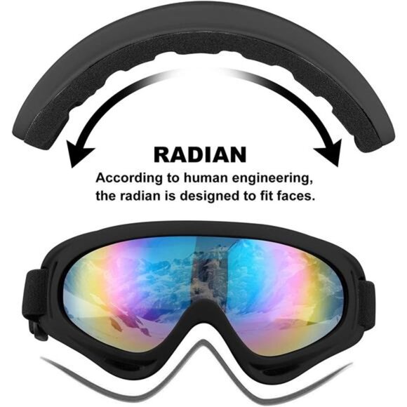 Ski Goggles,Motorcycle Goggles,3 Pack Snowboard Snow Goggles for Men Women Adult - Picture 2 of 7
